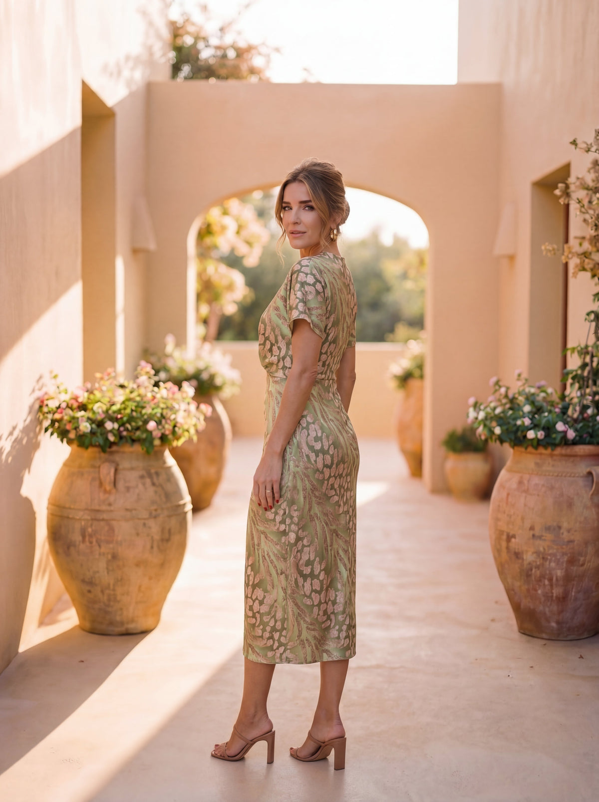 Copper Midi Summer Dress