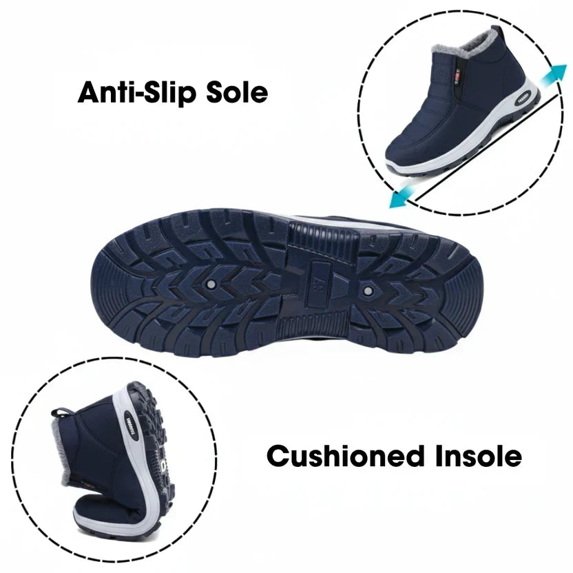 Quilted Slip-On Ankle Boots