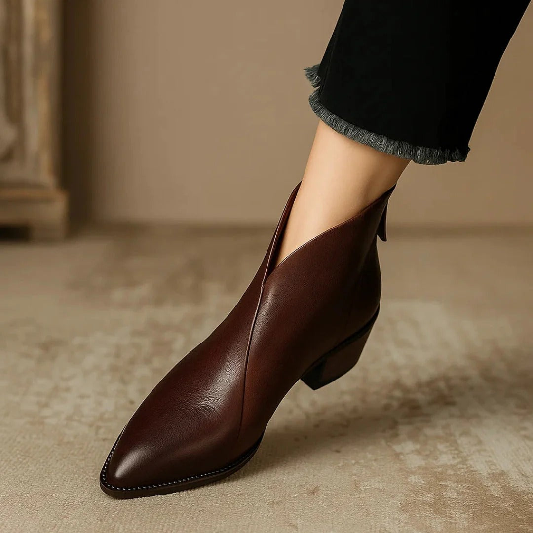 Viela Orthopedic Leather Ankle Boots