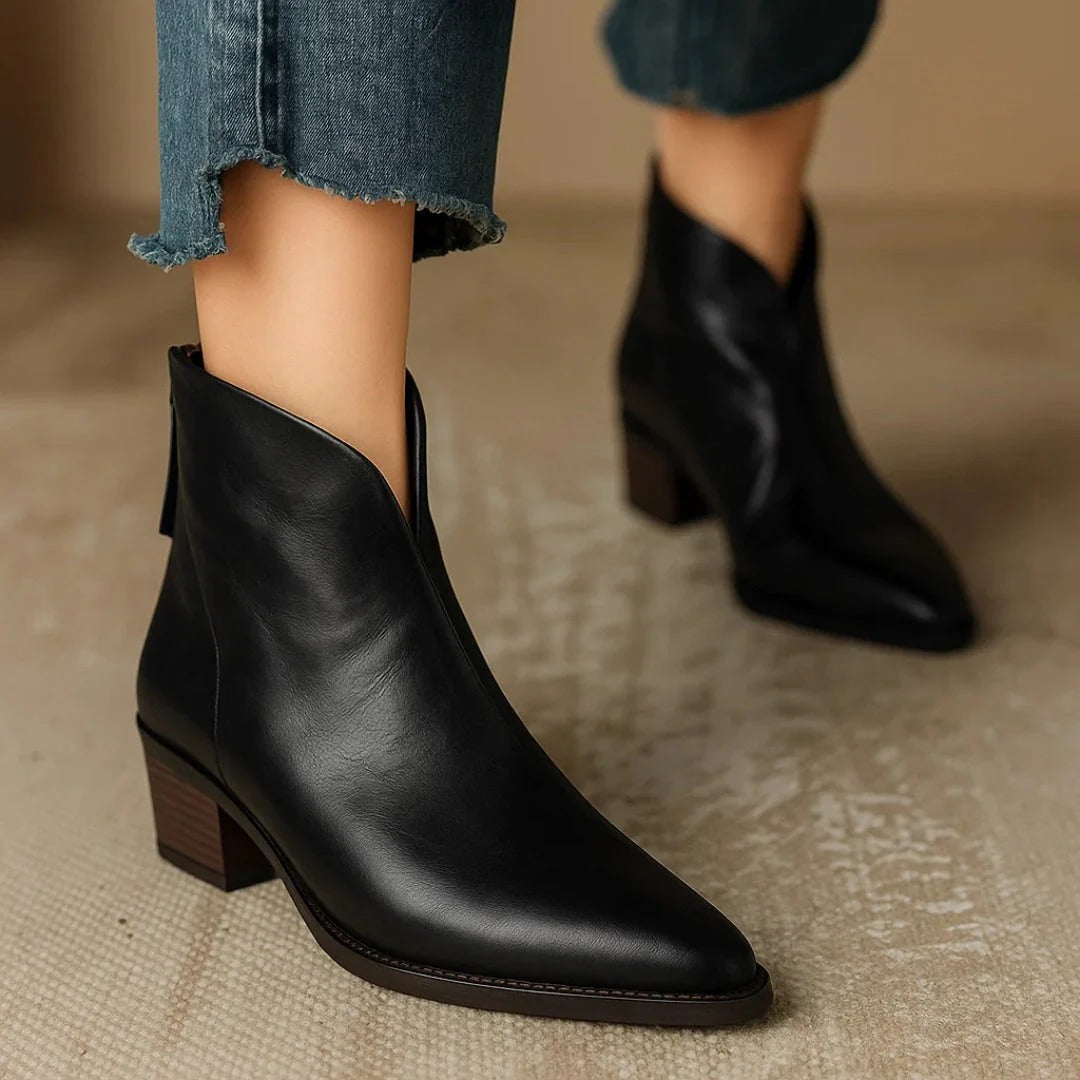 Viela Orthopedic Leather Ankle Boots