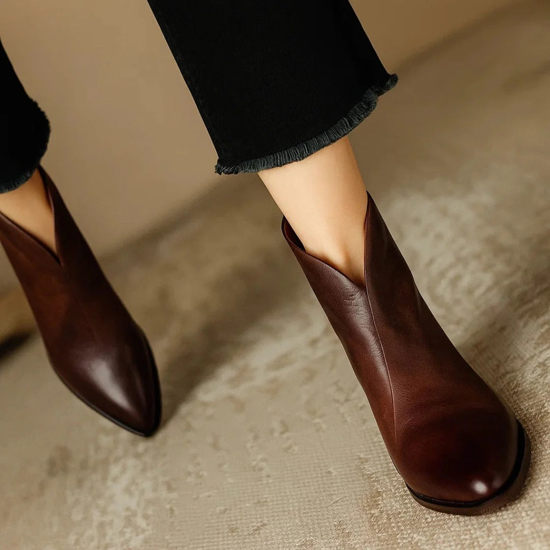 Viela Orthopedic Leather Ankle Boots