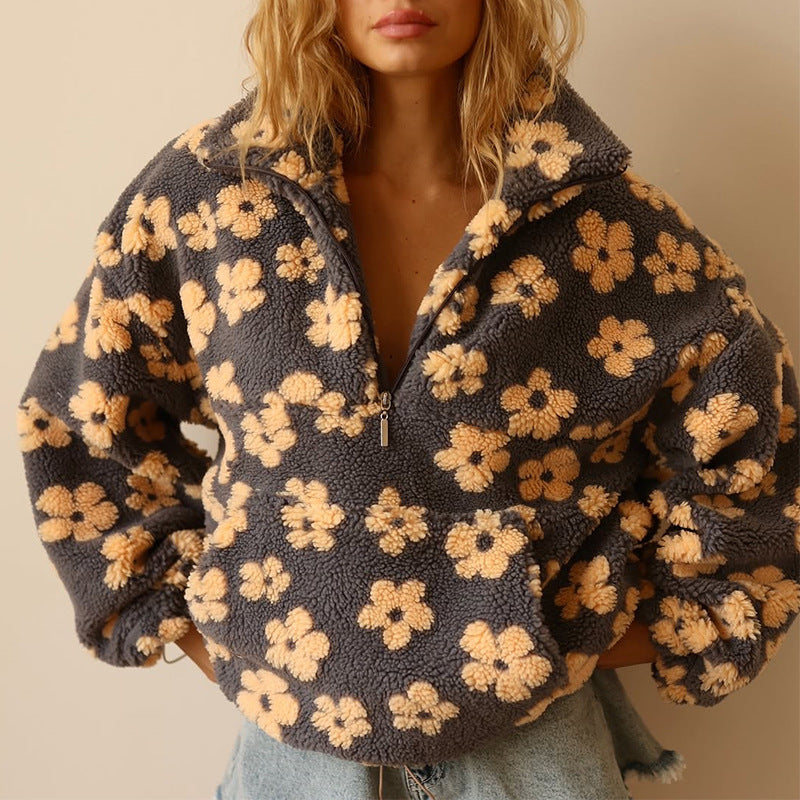 Mirais Floral Fleece Sweater