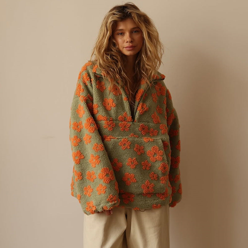 Mirais Floral Fleece Sweater