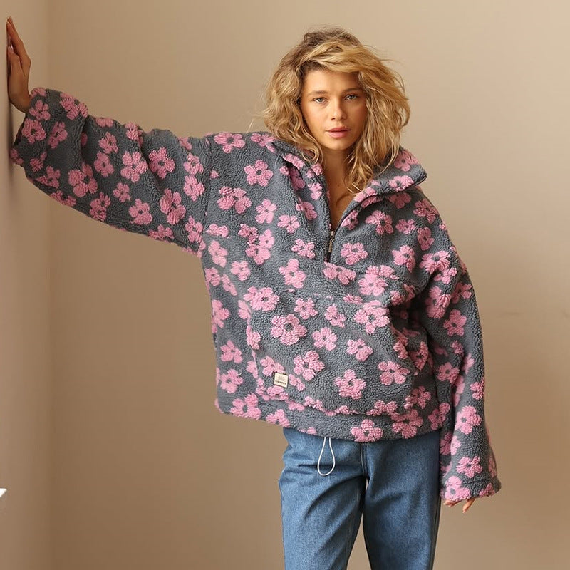 Mirais Floral Fleece Sweater