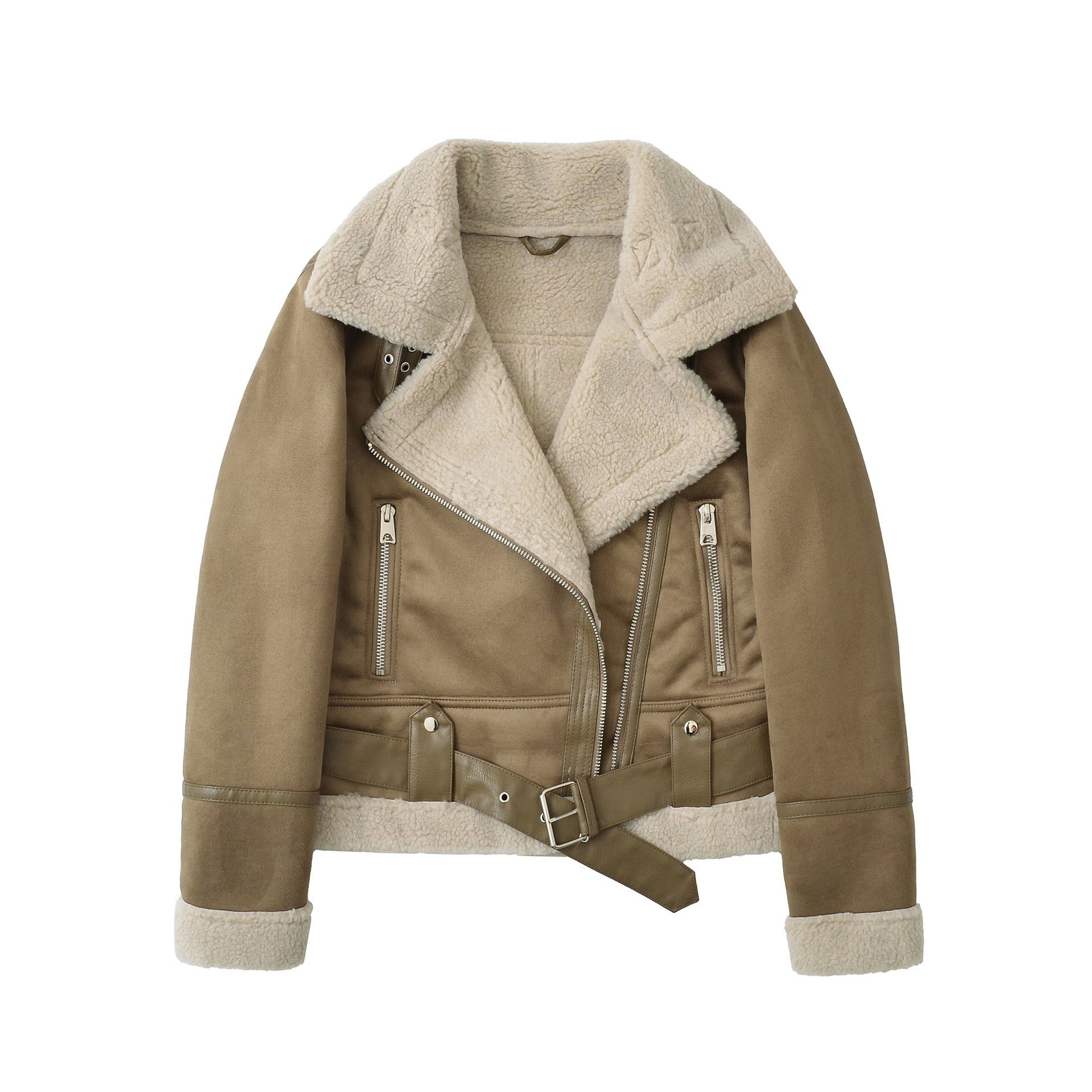 Flor | Suede Velvet Fur Lambswool Jacket