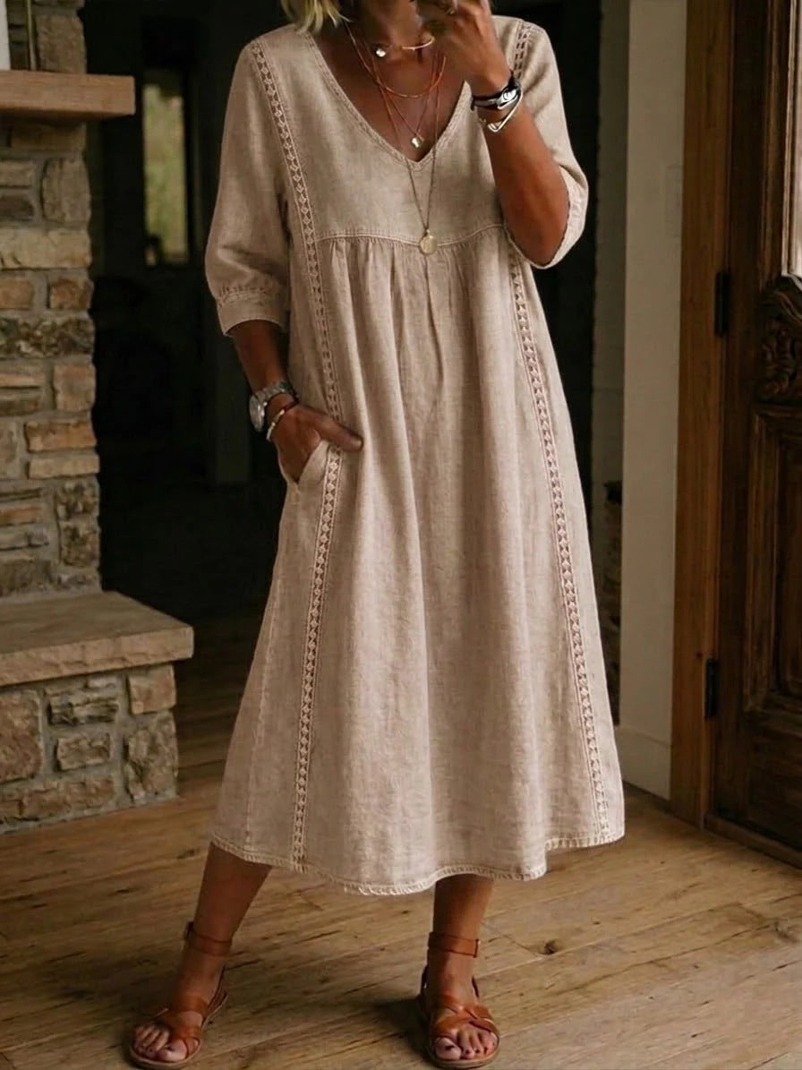 Chloe Denim Lace Dress