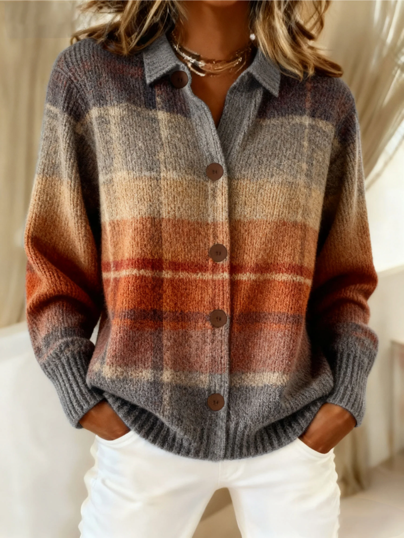 Edith Ombre Plaid Cardigan