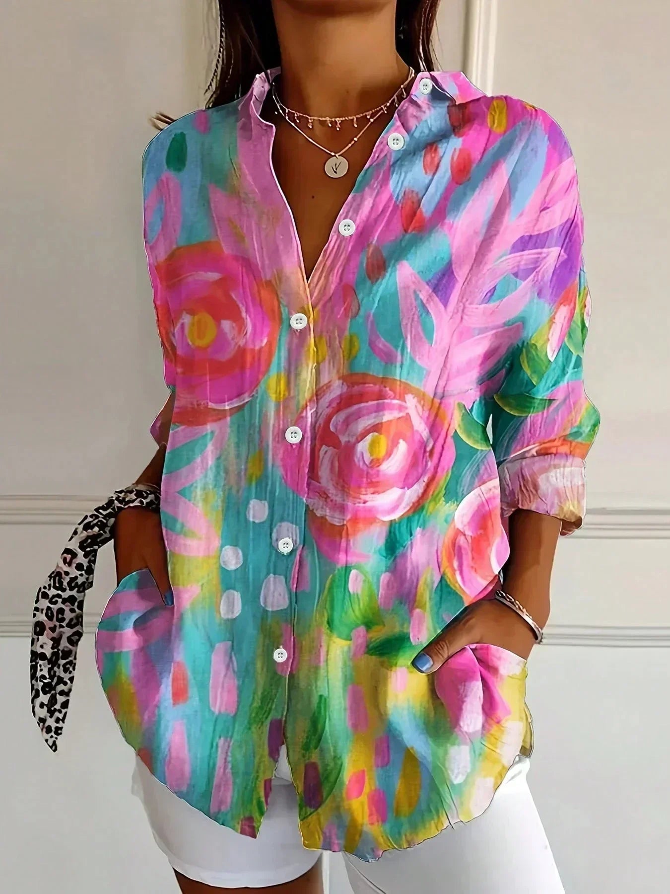 Astrid | Colourful Print Blouse