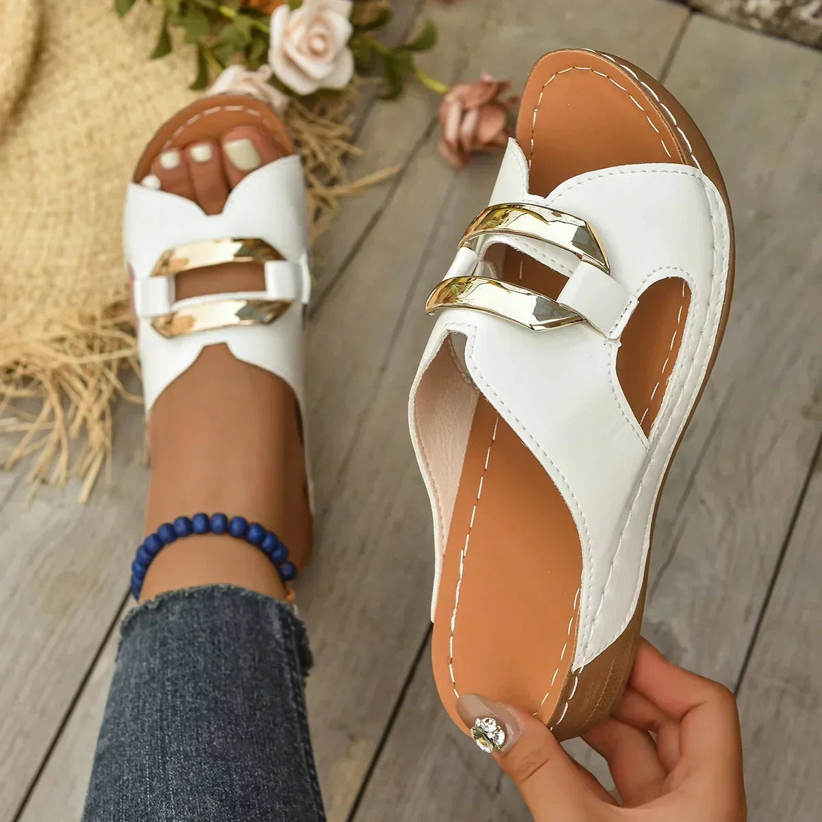 Lina Orthopedic Wedge Sandals