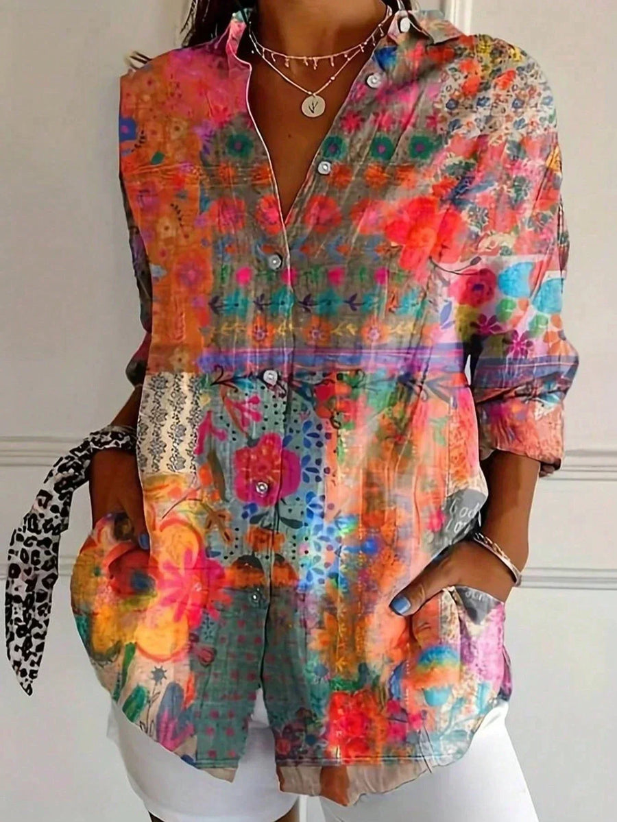 Astrid | Colourful Print Blouse