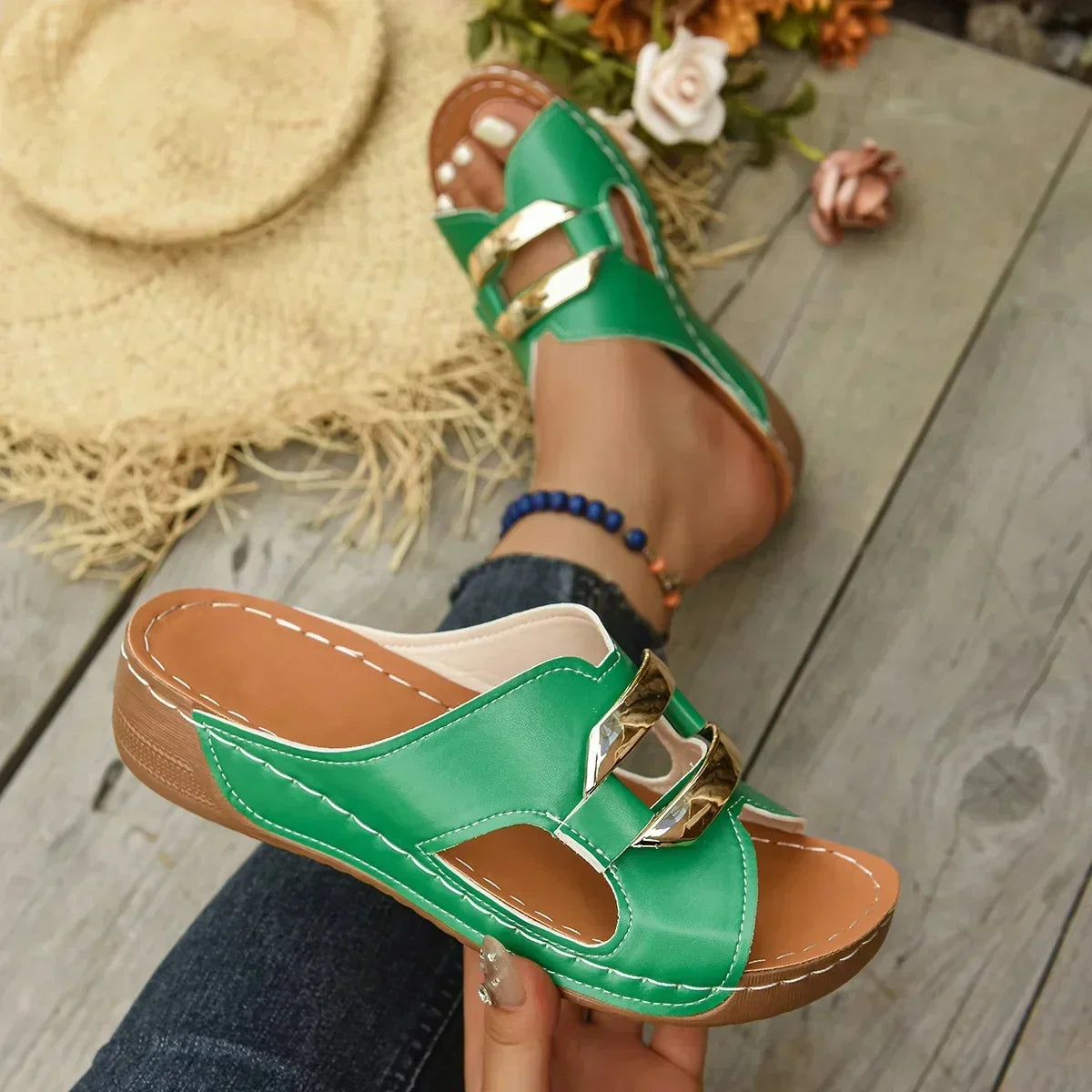 Lina Orthopedic Wedge Sandals