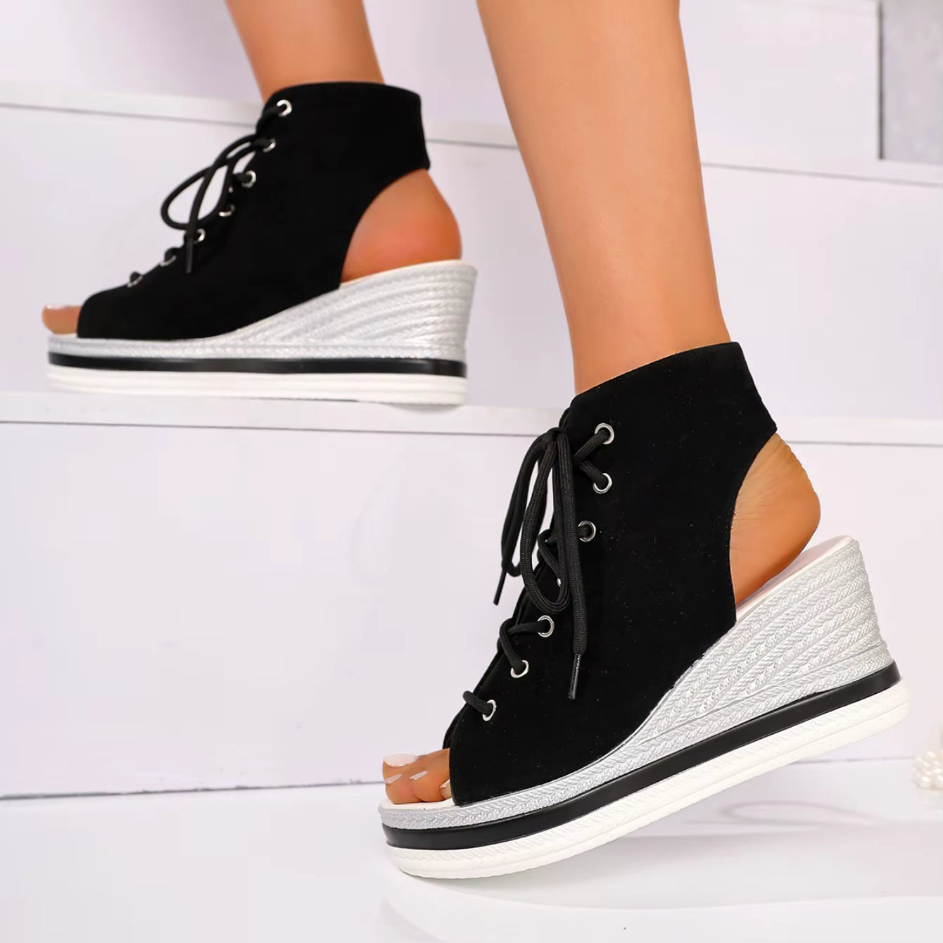 Camille – Elegant Wedge Sandals