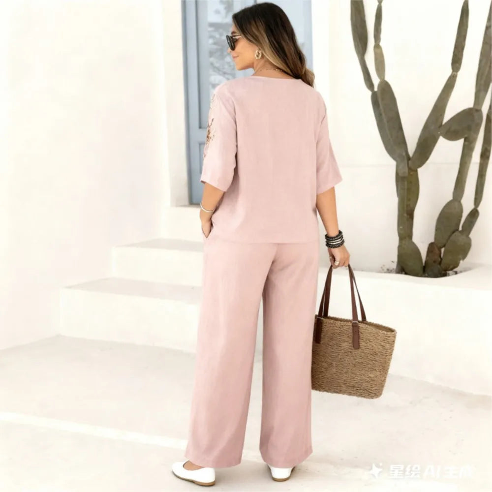 Adeline | Wide Leg Two-Piece Set