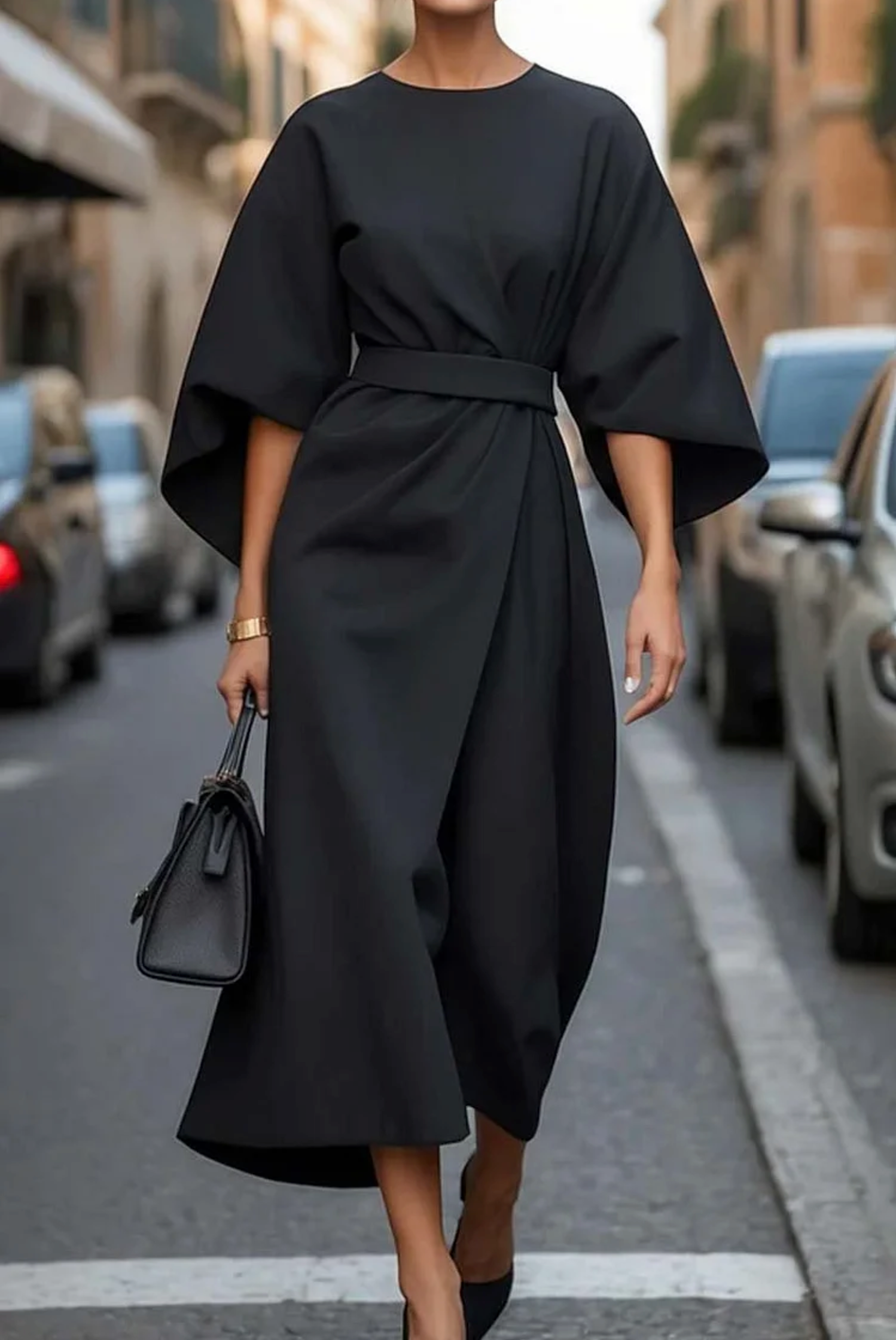 Nadia | Lantern Sleeve Dress
