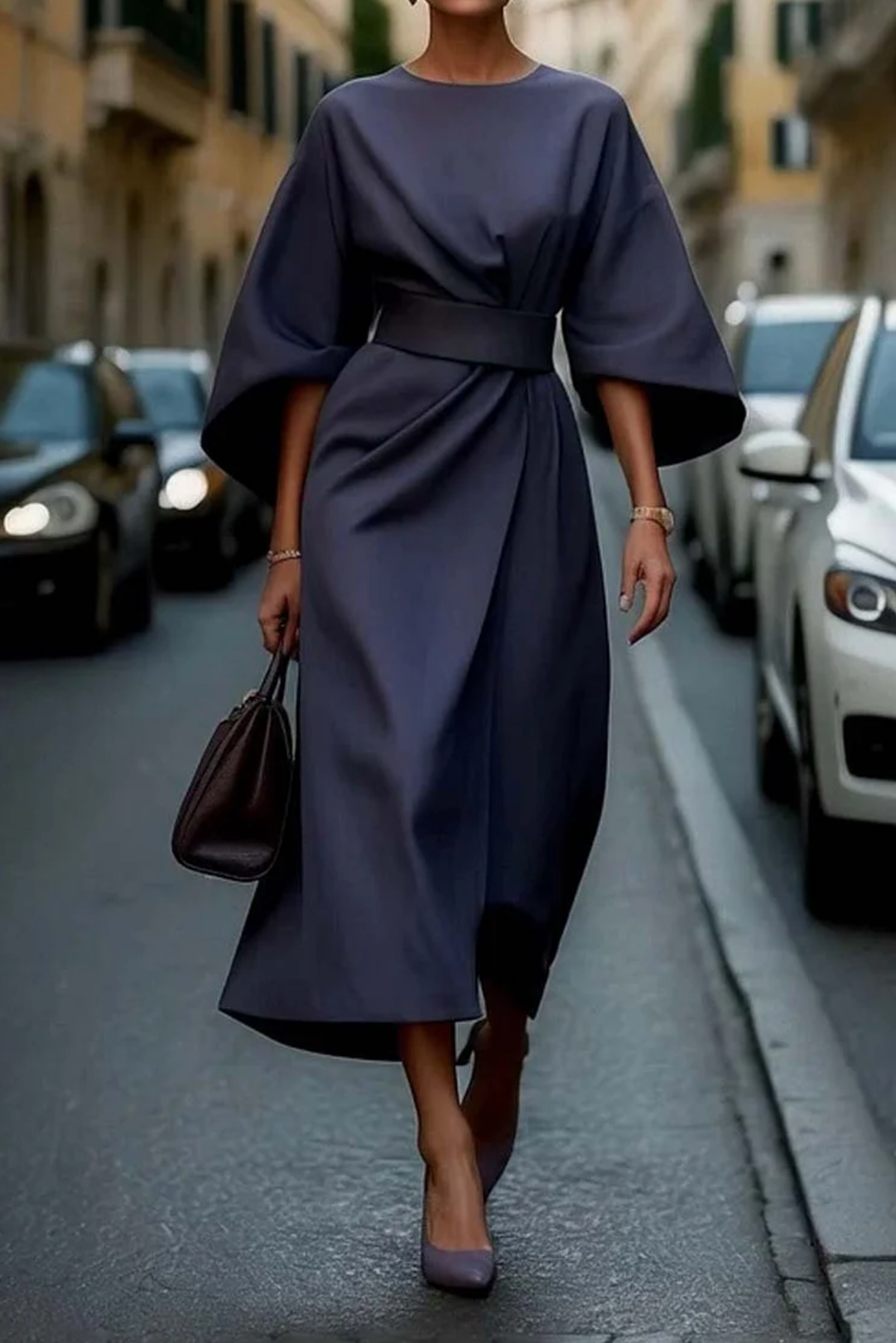 Nadia | Lantern Sleeve Dress