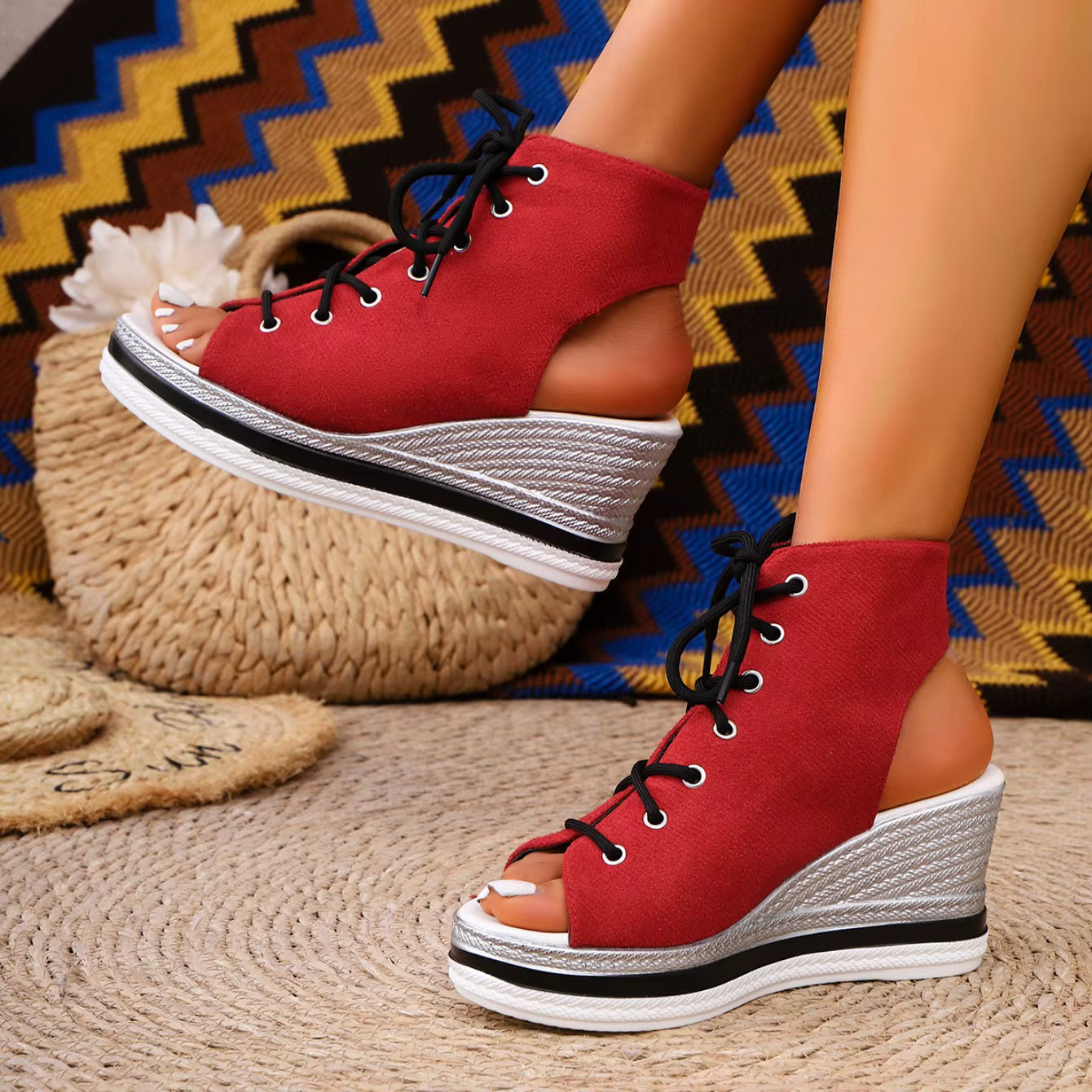 Camille – Elegant Wedge Sandals