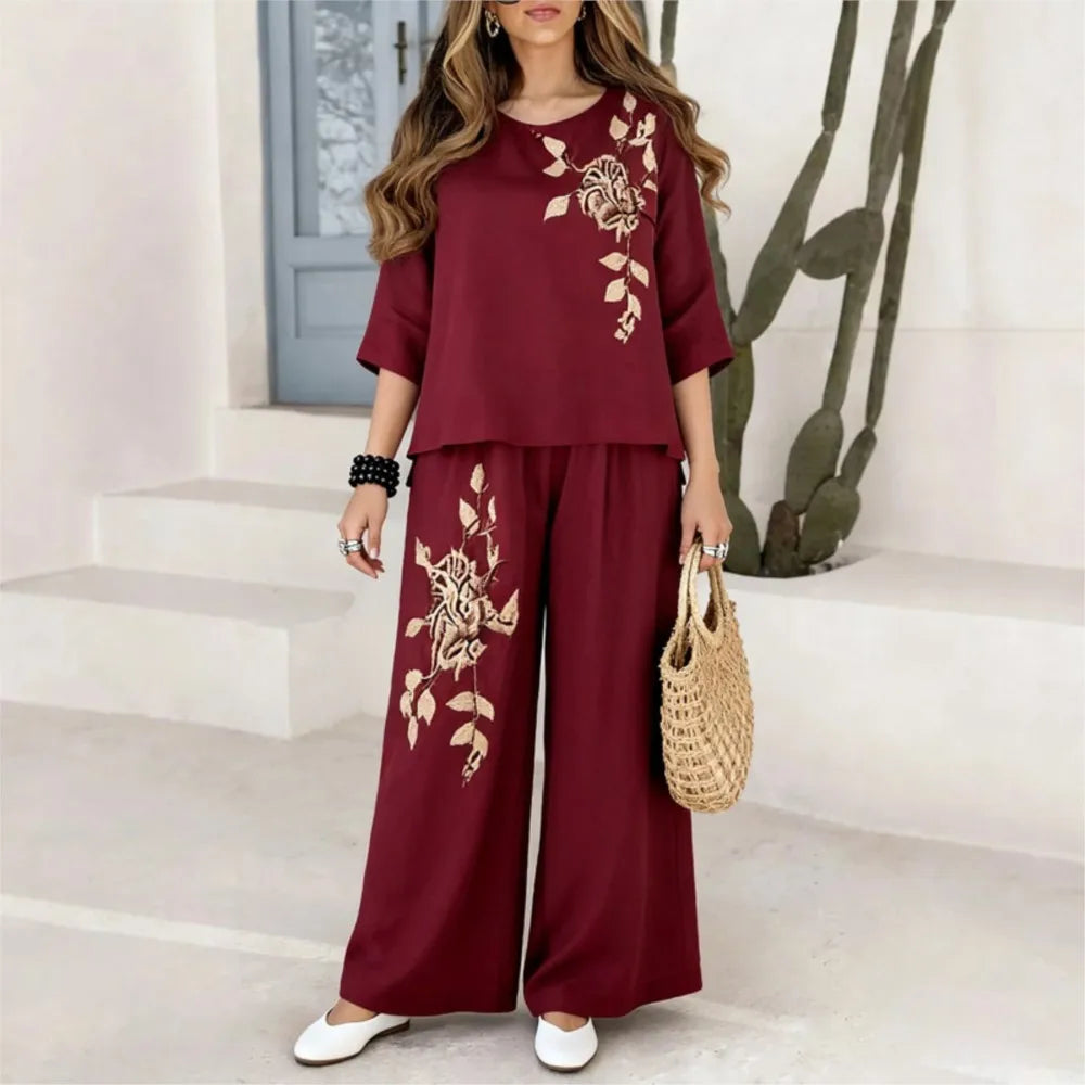 Adeline | Wide Leg Two-Piece Set