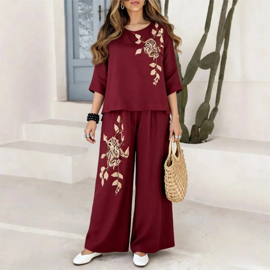 Adeline | Wide Leg Two-Piece Set