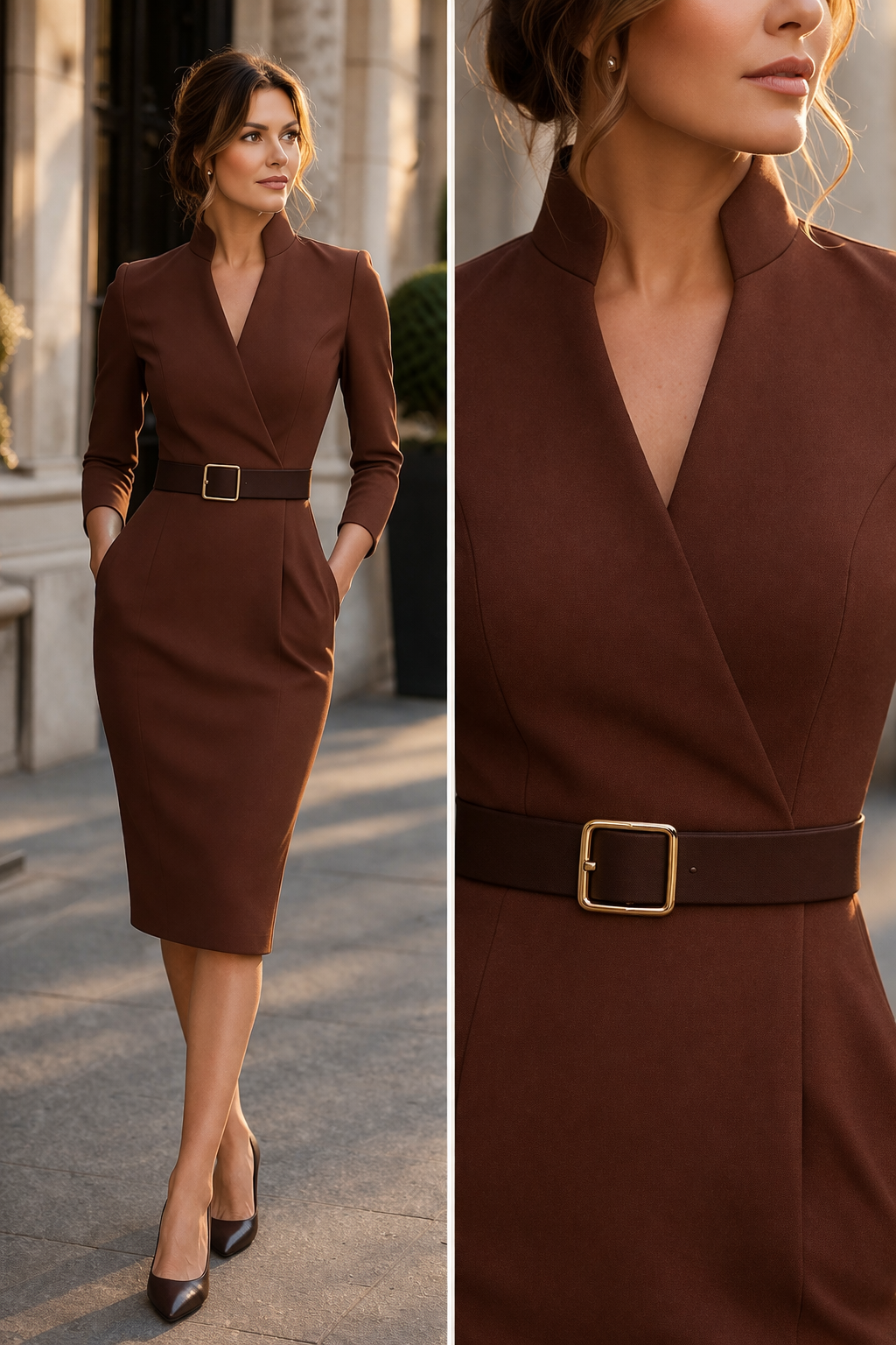 Tivara Elegant Midi Dress