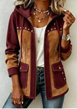 Veronique Two-Tone Hooded Jacket
