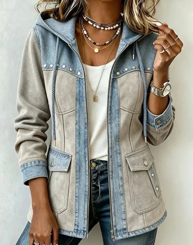 Veronique Two-Tone Hooded Jacket