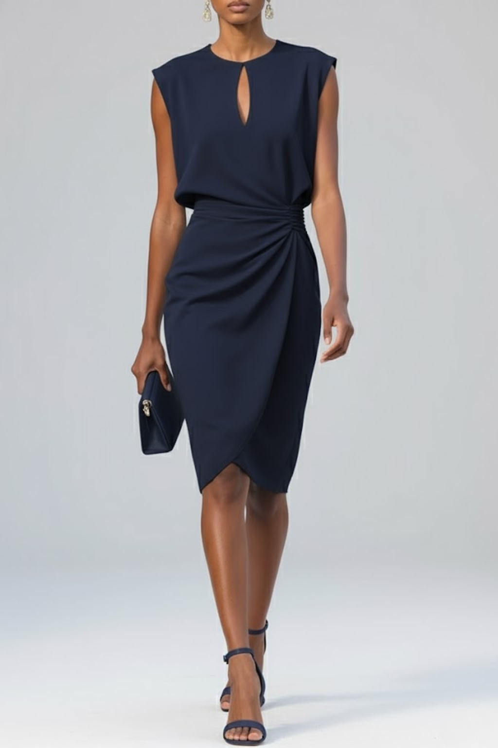 Éloise Draped Midi Dress