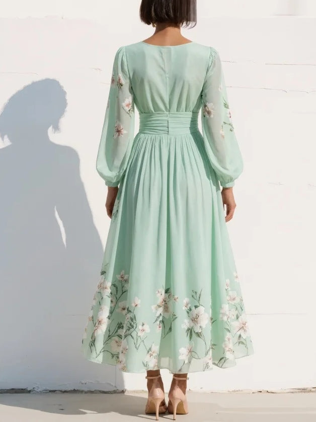 Ivy Pleated Satin Dress