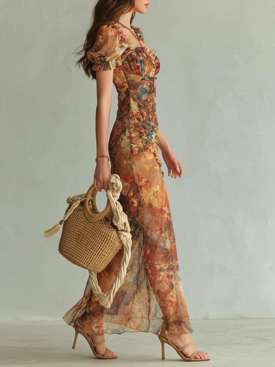 Violet Boho Maxi Dress