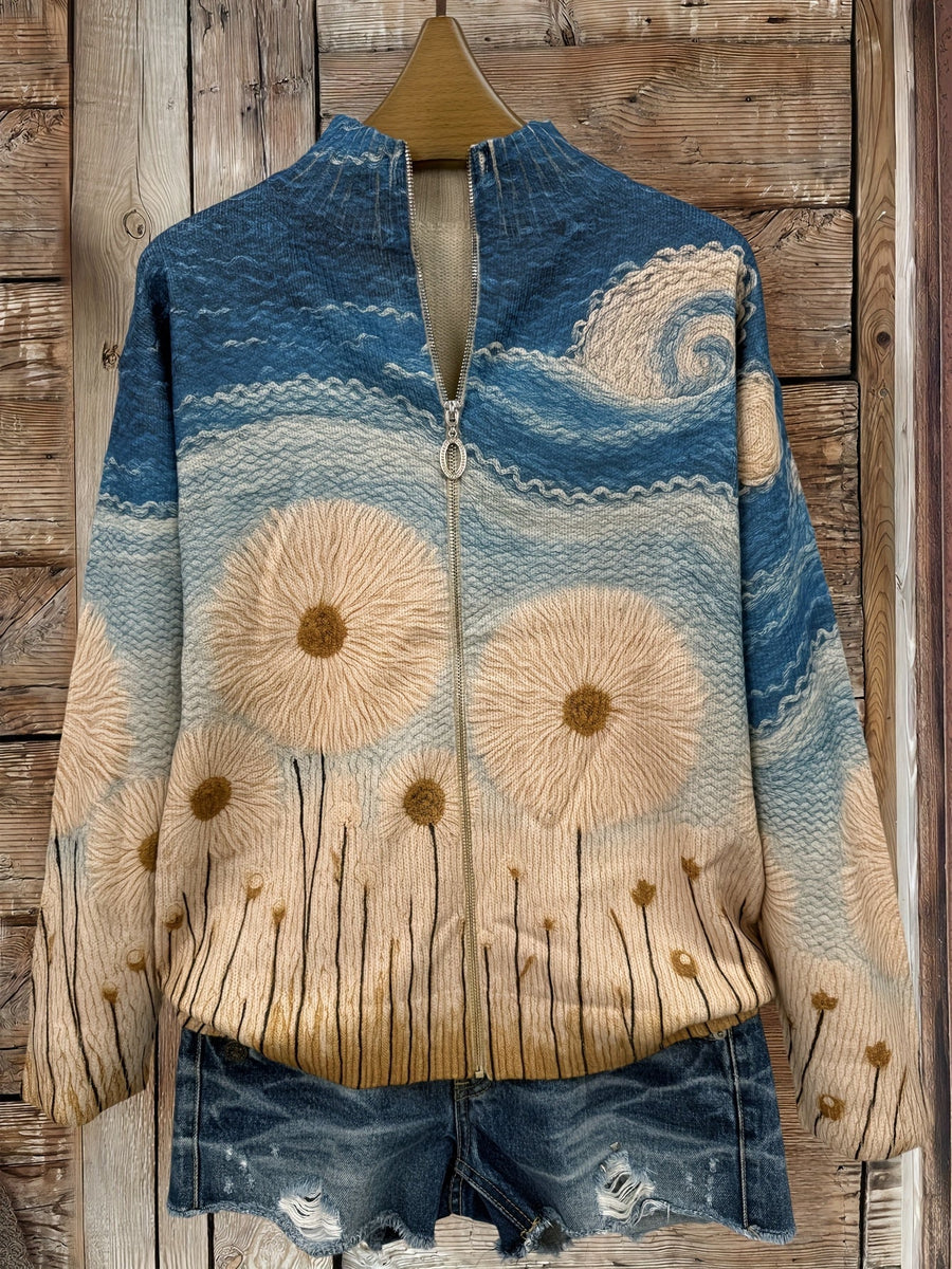 Yolanda Quilted Meadow Cardigan