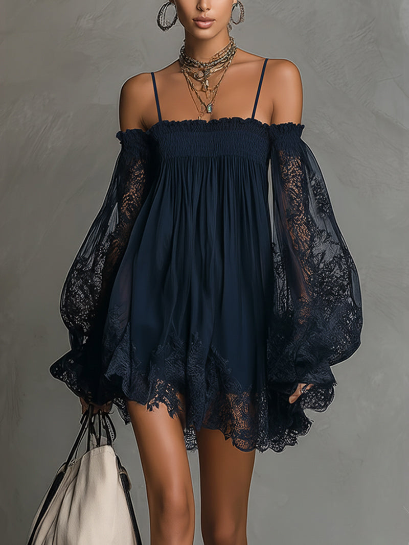 Naomi Lace Chiffon Dress