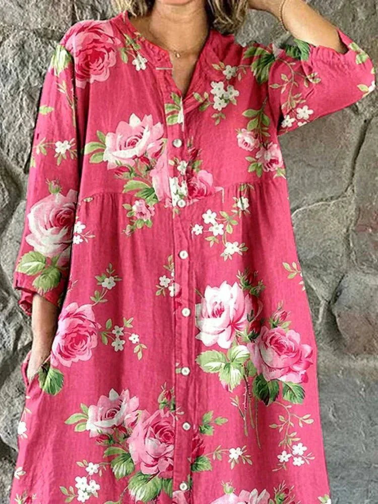 Maddie Art Floral Dress