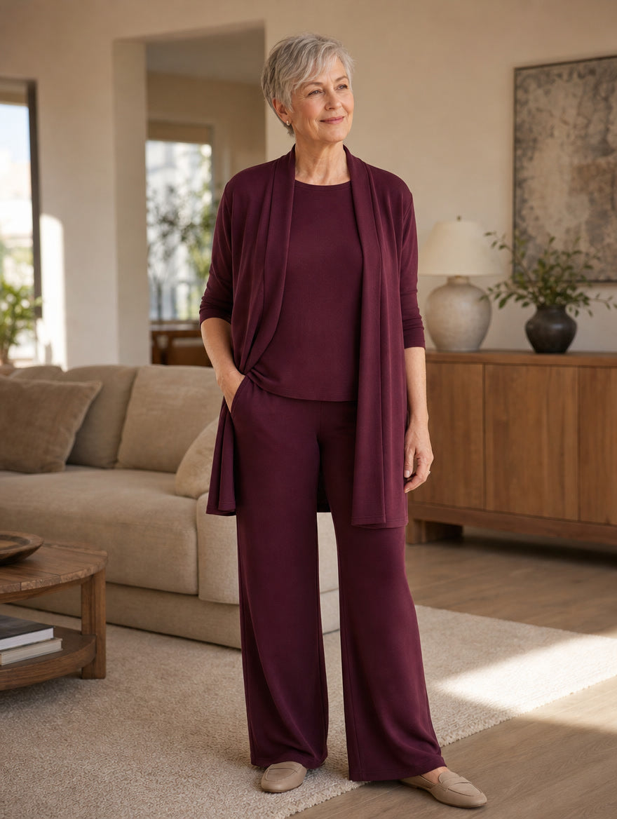 Elegant Three-Piece Cardigan Set