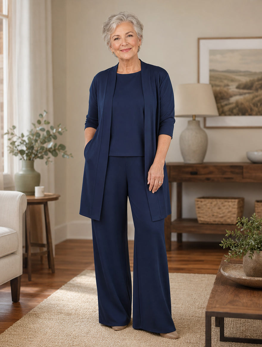 Elegant Three-Piece Cardigan Set