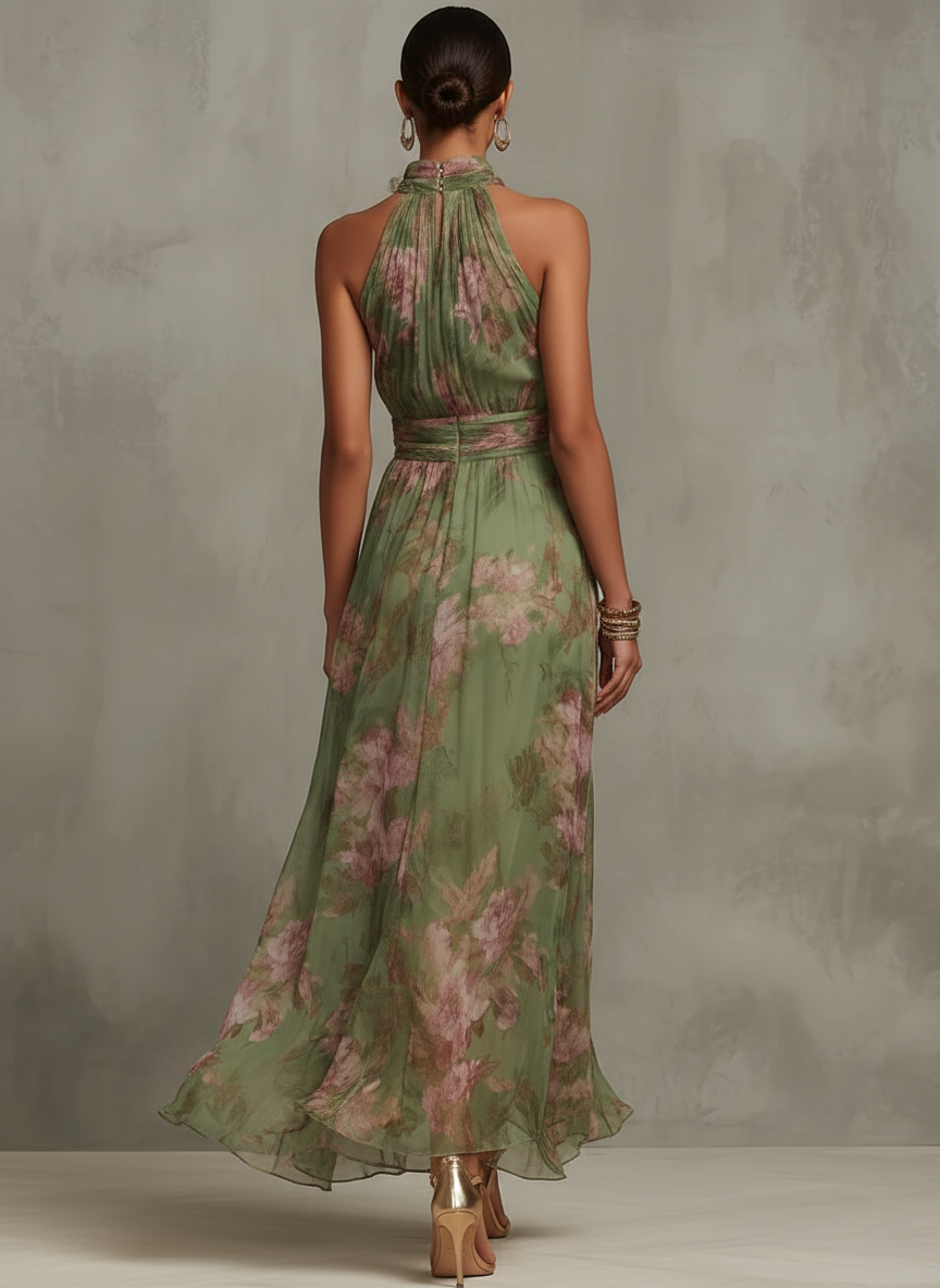 Mabel | Floral Halter Maxi