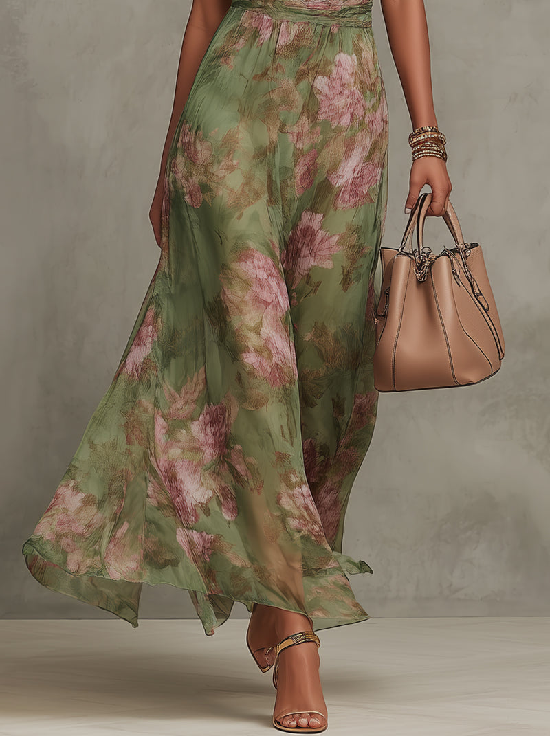 Mabel | Floral Halter Maxi