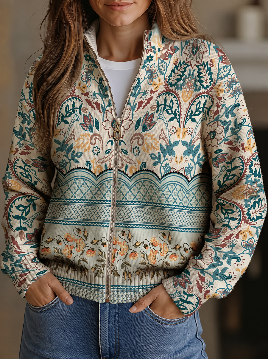 Sybilla Botanical Border Cardigan