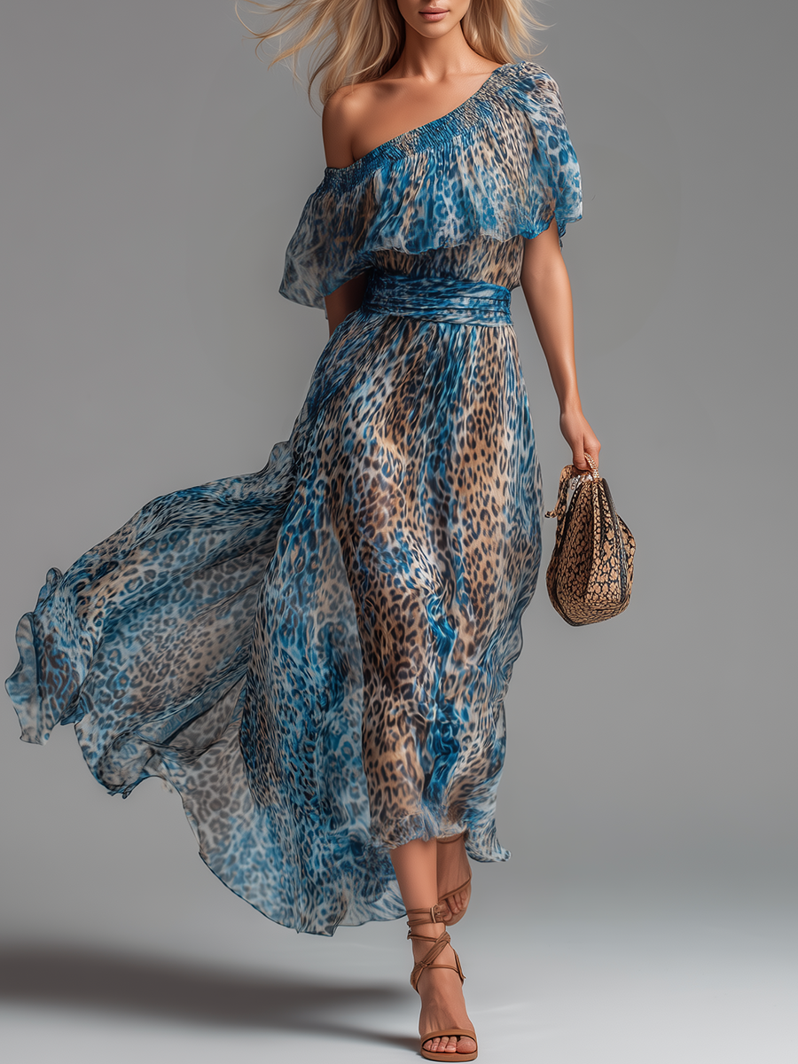 Willa Off-Shoulder Leopard Dress