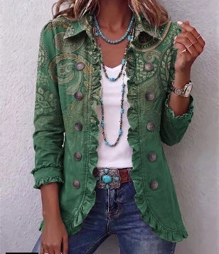 Cosima Bohemian Paisley Ruffle Jacket