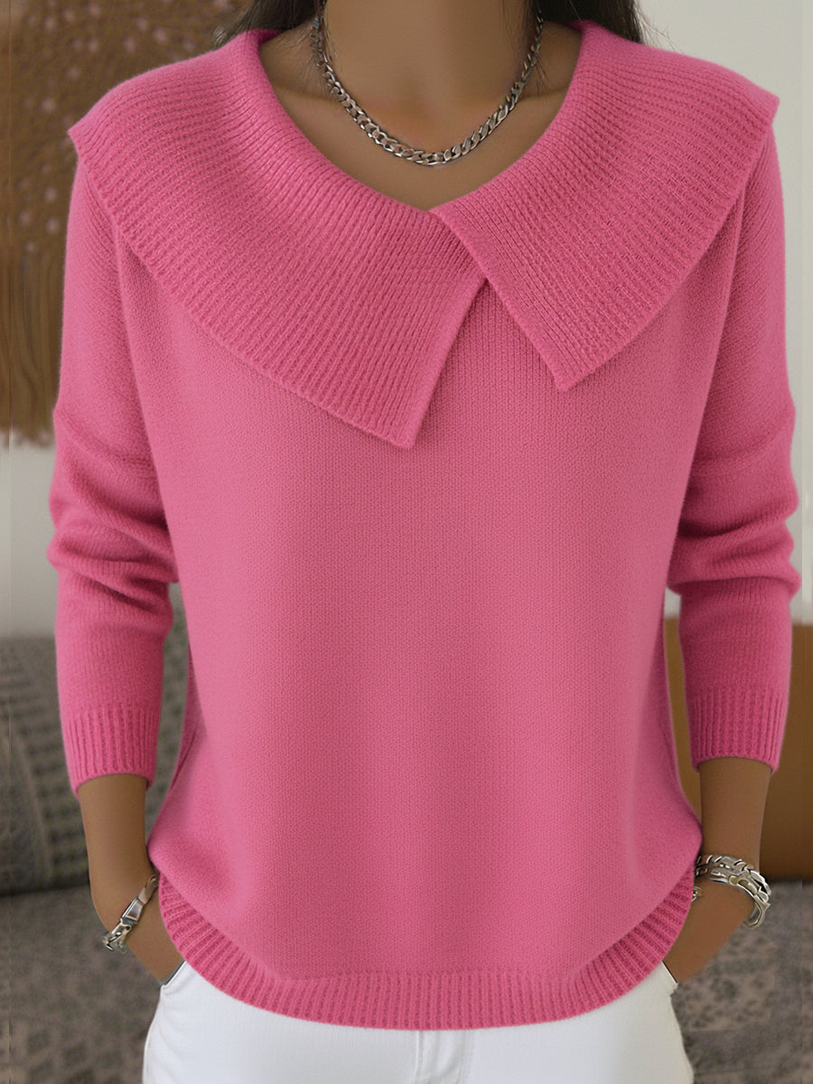 Cassidy Warm Sweater with Soft Collar