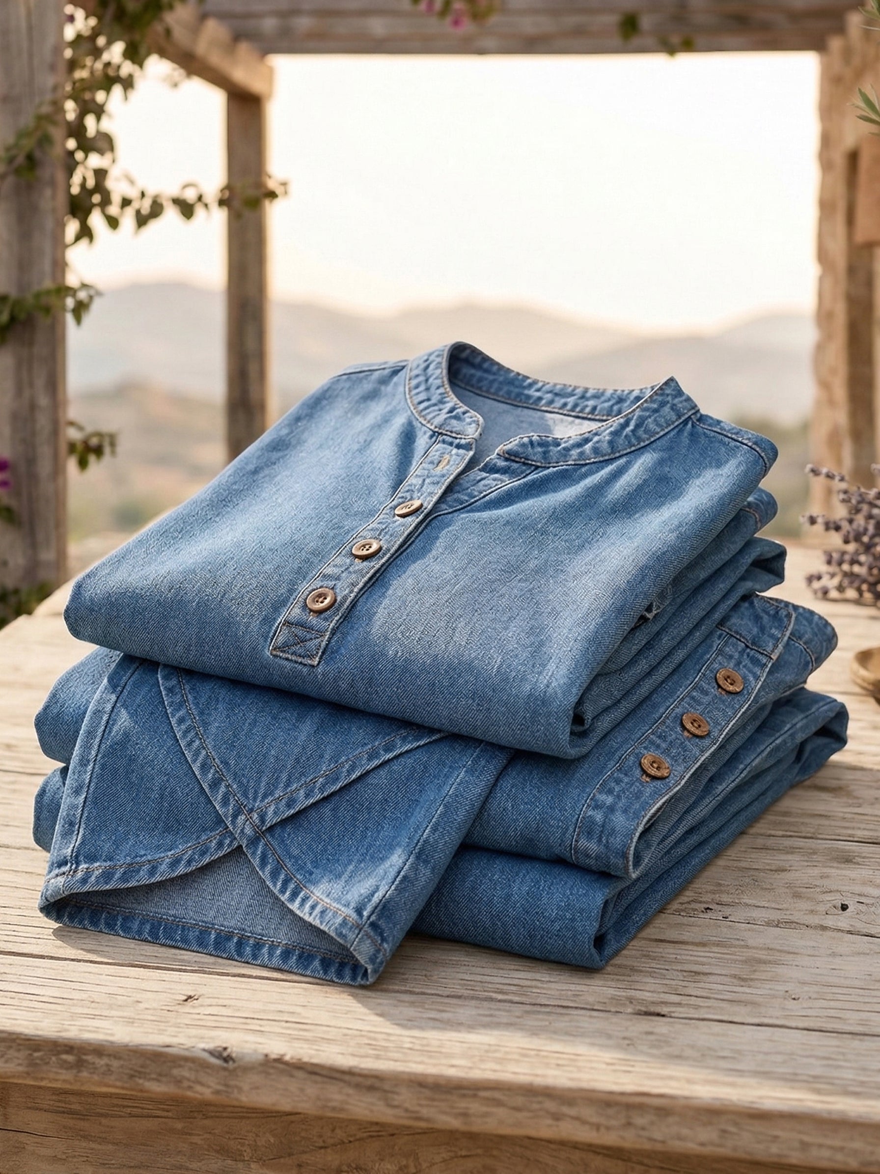 Willow Denim Two Piece Set