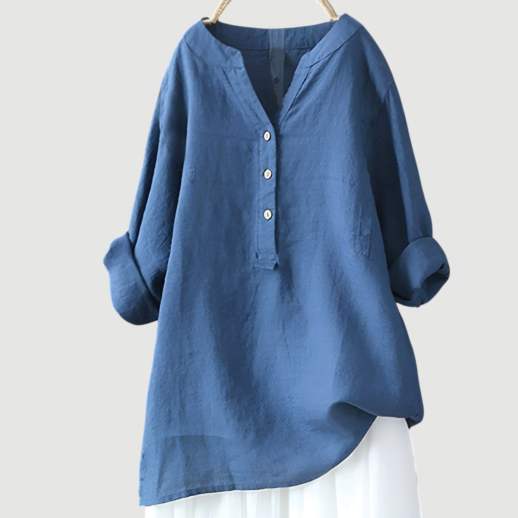Harriet | Relaxed Button Linen Blouse