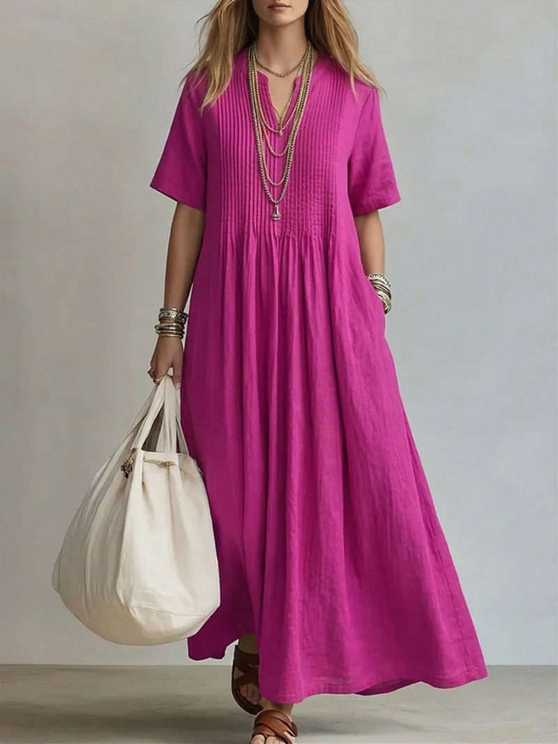 Livia Pintuck Maxi Dress