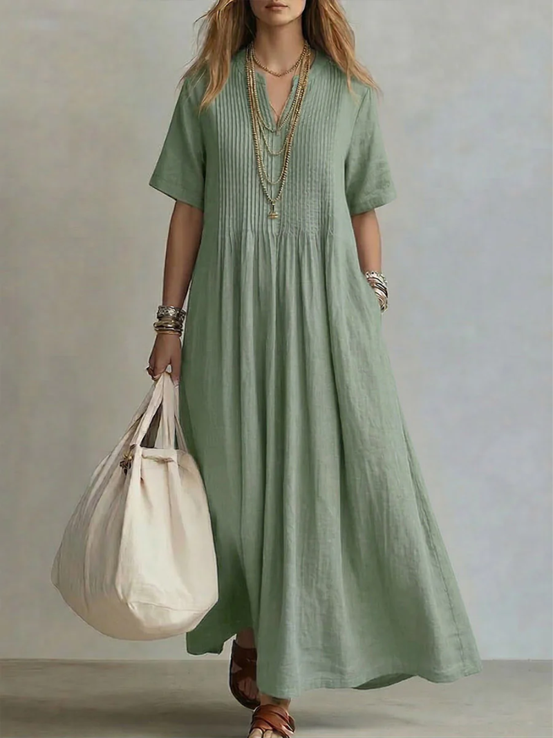 Livia Pintuck Maxi Dress