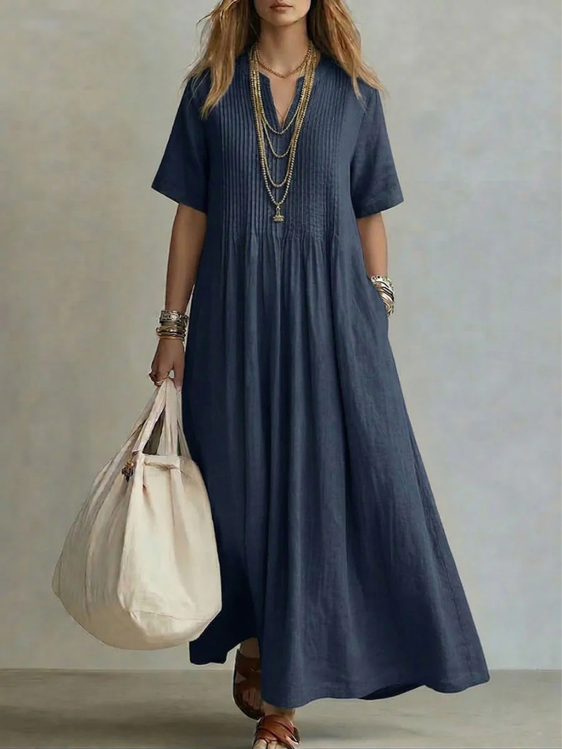 Livia Pintuck Maxi Dress