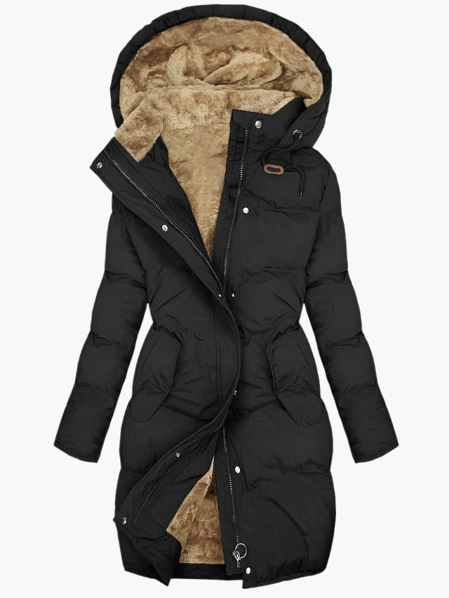 Chloe Elegant Quilted Hooded Coat