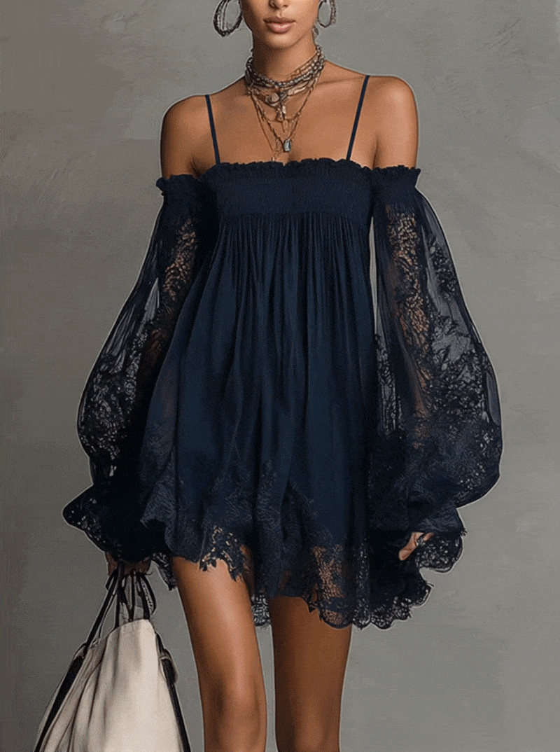 Naomi Lace Chiffon Dress