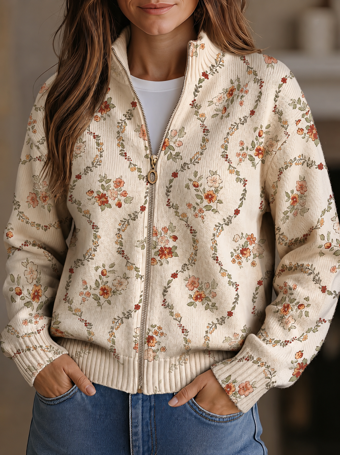 Persephone Floral Vine Cardigan