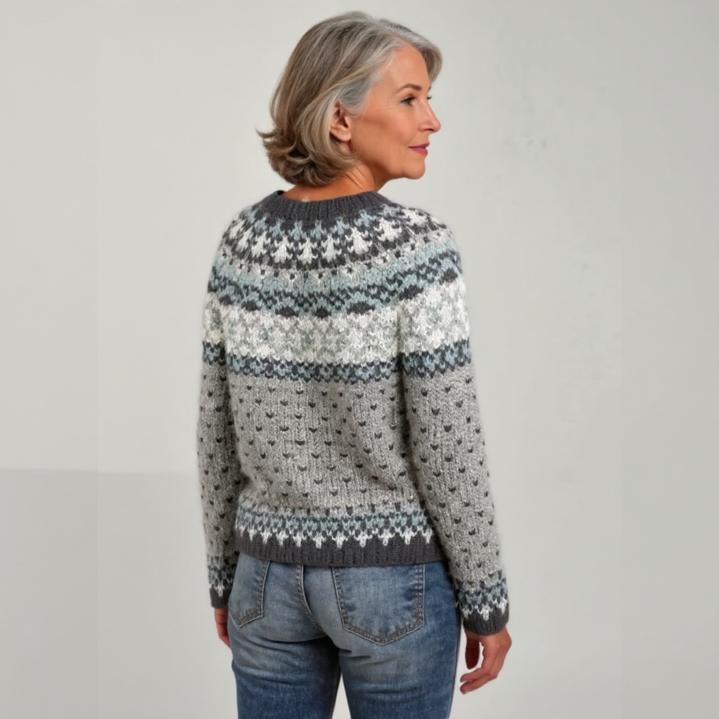 Sigrid | Nordic-Pattern Knit Sweater
