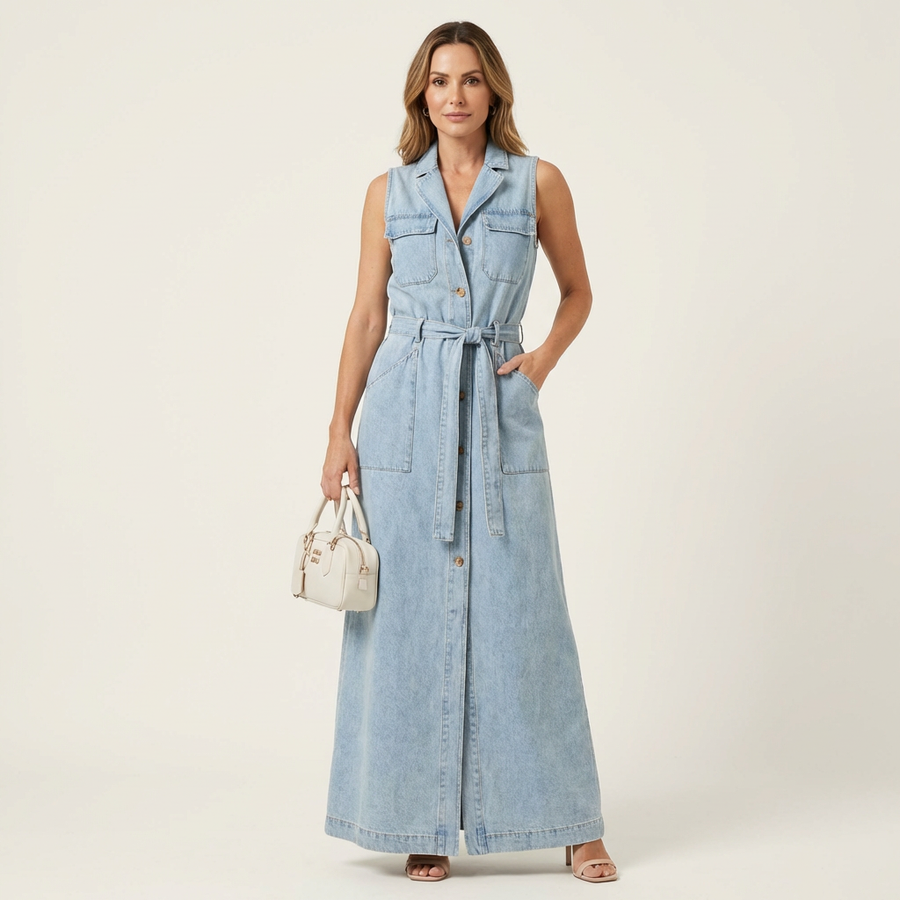 Georgina Denim Maxi Dress