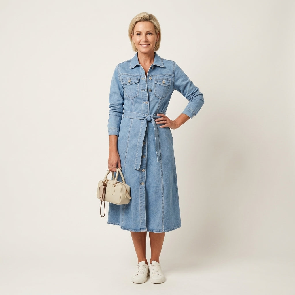 Maribell Denim Maxi Dress